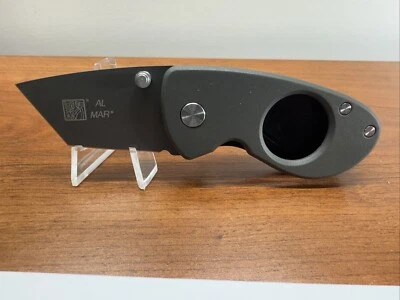 Al Mar New Havana Liner Folding Knife 2" Stainless Tanto Blade Gray Titanium - Image 1 of 4