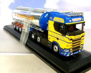 OXFORD 1/76 SCANIA S450 HIGHLINE CYLINDRICAL TANKER TRAILER D.R.MACLEOD 76SNG003 - Picture 1 of 10