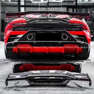 Carbon Fiber Rear Trunk Spoiler Lip Wing For Lamborghini Huracan LP610 LP580 EVO - Foto 1 di 22