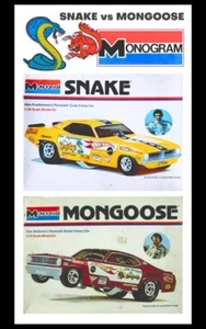 1973 SNAKE and MONGOOSE model kits by Monogram POSTER 24 X 18 Inches Nice - Picture 1 of 2