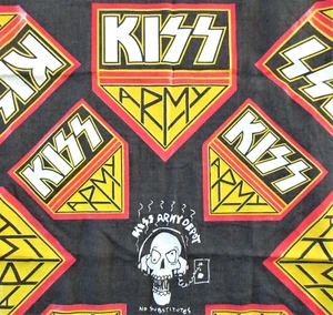 Kiss Bandanna Kiss Vintage anni 90 Kiss Army Depot Reunion Tour Epoca Asso Peter Gene Paul - Foto 1 di 5