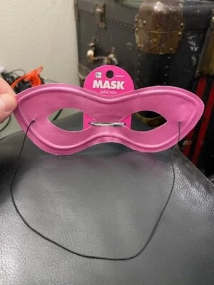 Pink Fabric Super Hero Domino Eye Mask Costume Accessory New!!! - Image 1 of 2