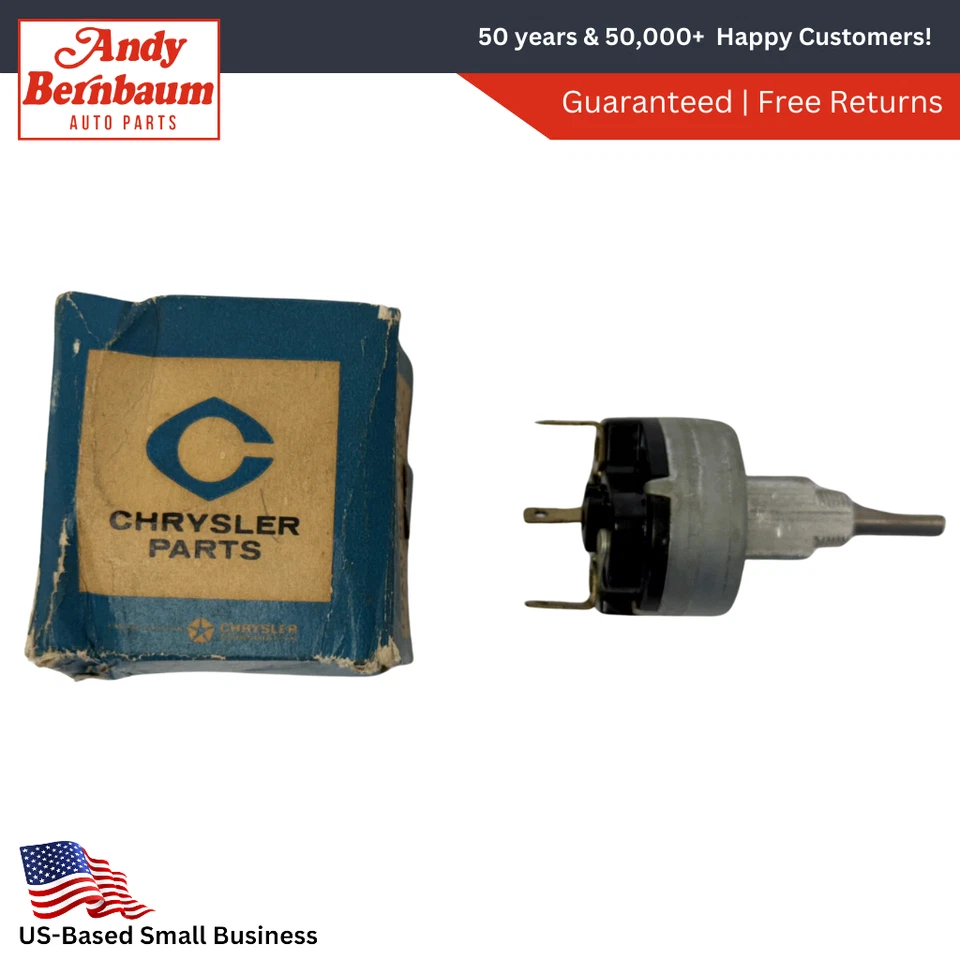 Interruptor de control de limpiaparabrisas de una sola velocidad Plymouth 1957-1958 1752233 Nuevo de Lote Antiguo Foto 1 de 4