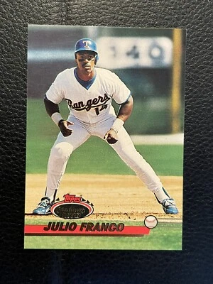 1993 Topps Stadium Club Baseball Julio Franco Texas Rangers #651 - Image 1 of 2