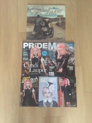 CYNDI LAUPER Detour BLUE VINYL LP SEALED Set 5 Magazines GAY INTEREST Foto 1 de 4