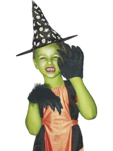 Black Hairy Rubber Hands Gloves Child Size - Picture 1 of 1