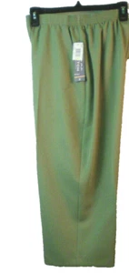 Capri Pants size 8 NWT Briggs NY womens green elastic waist USA stretch pull on' - Picture 1 of 7