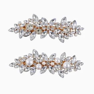 2 Pezzi Fermagli per Capelli Perlati Strass Fermagli per Capelli Accessori per Donna - Foto 1 di 34