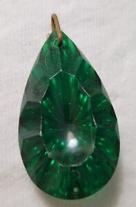 2lb 10oz Emerald Green Plastic Faceted Teardrop Beads 1 & 1/2 inch