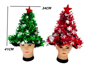 Christmas Tree Hat w/ light Party Dress Up For Holiday Season Great Gift - Picture 1 of 2