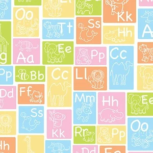 Geschenkpapier Jillson Roberts 833 Fuß x 30 Zoll Alphabet Baby (B271) - Bild 1 von 1