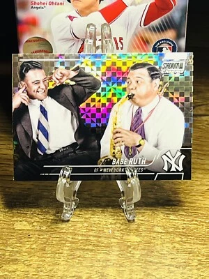 Babe Ruth 2022 TOPPS STADIUM CLUB CHROME X-FRACTOR PARALLEL #3 SP NY Yankees - Image 1 of 2