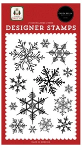 Carta Bella Paper HOME FOR CHRISTMAS Snowflake Season Clear Stamp Set - Picture 1 of 1