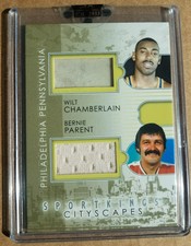WILT CHAMBERLAIN GAME USED SHORTS BERNIE PARENT JERSEY  2010 Sportkings 