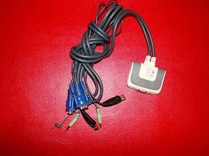 Interruptor de audio y cables KVM USB compacto IOGEAR GCS632U 2 puertos VGA - Imagen 1 de 4