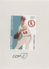 1989 St Vincent Rookies Stamps Cris Carpenter