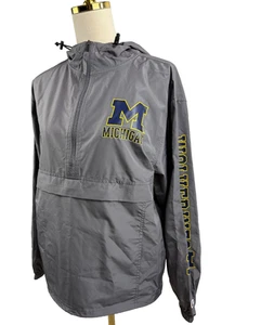 Champion University of Michigan Wolverines Cortavientos Gris Unisex Pequeño NUEVO - Imagen 1 de 6