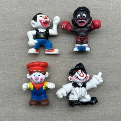 Figuras de payaso alrededor de PVC Mego Corp (lote de 4 juegos 1981) mini figuras de payasos de juguete años 80 + Foto 1 de 4