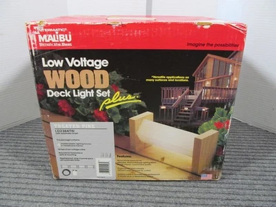 VTG Intermatic MALIBU Low Voltage Wood Deck Light Set w/ Timer New In Box - Image 1 of 4