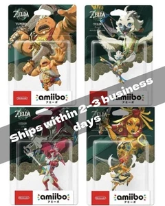 Set of 4 Tulin Yunobo Sidon Riju amiibo Zelda Tears Kingdom Switch from Japan - Picture 1 of 6