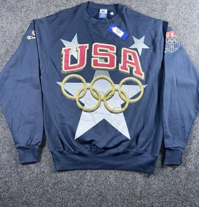 Felpa Campione Olimpico USA Nuova con etichette Vintage 1996 XL Made USA Atlanta Games - Foto 1 di 7