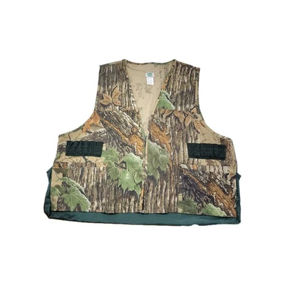 Vintage Ozark Trail Vest Men 2XL Full Zip Hunt Game Pocket Real Tree Nylon Camo - Image 1 of 4