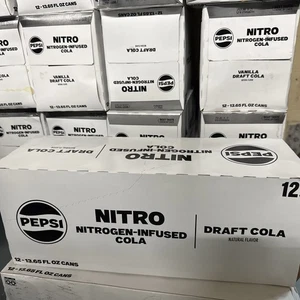 12 cans Nitro Pepsi Infused Draft Cola Sealed Case 13.65oz Cans 2/25 Nitrogen - Picture 1 of 2