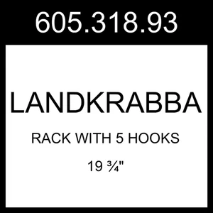 IKEA LANDKRABBA Regal mit 5 Haken weiß 19 3/4" 605.318.93 - Bild 1 von 1