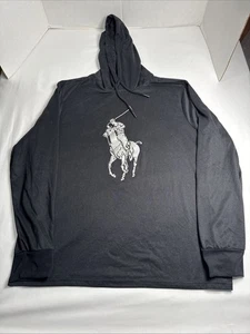 Polo Ralph Lauren Performance L/S Pullover Big Pony Hoodie Herren Large Schwarz - Bild 1 von 8