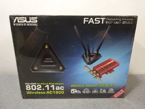 Adaptador ASUS PCE-AC68 802.11ac Doble Banda Inalámbrico AC1900 PCI-E - NUEVO/SELLADO - Imagen 1 de 5