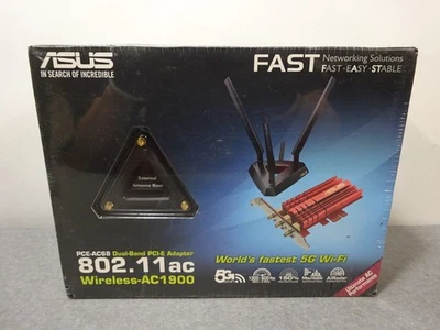 ASUS PCE-AC68 802.11ac Dual-Band Wireless AC1900 PCI-E Adapter - NEW/SEALED - Image 1 of 4