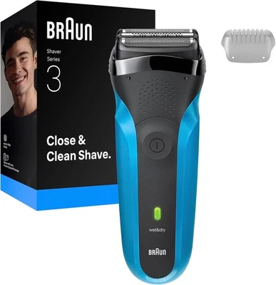 Braun Serie 3 Rasoio Elettrico Barba Wet&Dry Regolabarba Uomo Rasoio Barba 3 - Immagine 1 di 4