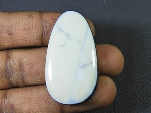 70Cts. Natural Peru Blue Opal Oval Crystal Cabochon Loose Gemstone 25X45MM - Picture 1 of 7