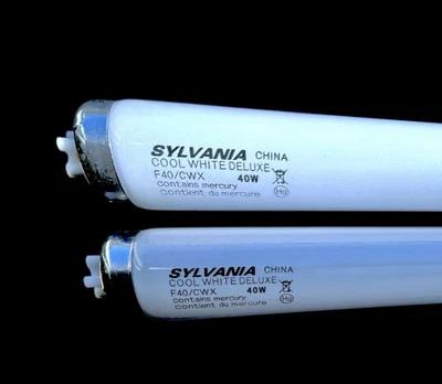 Sylvania F40/CWX Cool White Deluxe, 40W T12 With Bi-Pin Base Set Of 2 - Image 1 of 4