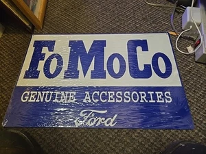 FOMOCO GENUINE ACCESSORIES FORD METAL  SIGN 17X12 - Picture 1 of 2