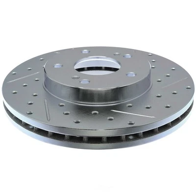 Rotor de freno de disco deportivo perforado en cruz y ranurado para Nissan 300ZX 89-96 Foto 1 de 3