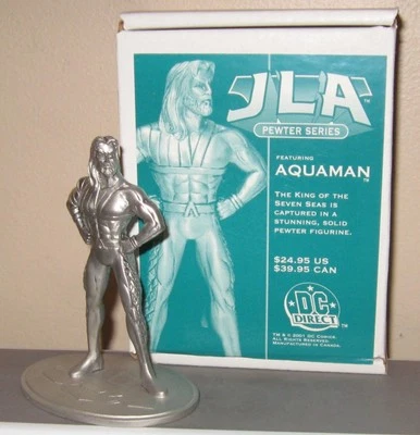 DC DIRECT JLA PEWTER SERIES AQUAMAN FIGURINE 2001 - Image 1 of 4