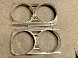 1964 BUICK SKYLARK SPECIAL HEADLIGHT BEZELS LH RH PAIR OEM  1361906 1361907 - Picture 1 of 16