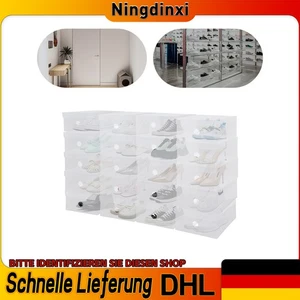 20X Transparent Schuhbox Schuhkarton Schuhaufbewahrung Schublade Stapelbar NEU - Bild 1 von 12
