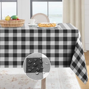 Gingham Checkered Rectangle Tablecloth - Waterproof Buffalo Plaid Table Cloth... - Picture 1 of 8