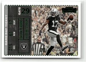 2022 PANINI CONTENDERS #GDT-DAD DAVANTE ADAMS GAME DAY TICKET EMERALD RAIDERS - Picture 1 of 2