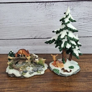Heartland Valley Christmas Village Animal & Pond Fox w/ Goose Deer Cardinal - Picture 1 of 19