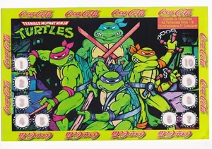 Teenage Mutant Ninja Turtles Retro 90s Cap Set Of 10 Brazil Coca Cola Green - Picture 1 of 6