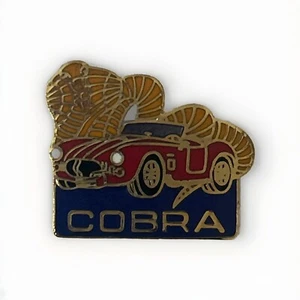 Vtg PIN SHELBY COBRA AUTOMOTIVE HAT / LAPEL PIN Red Car Snake Racing HTF - Picture 1 of 5