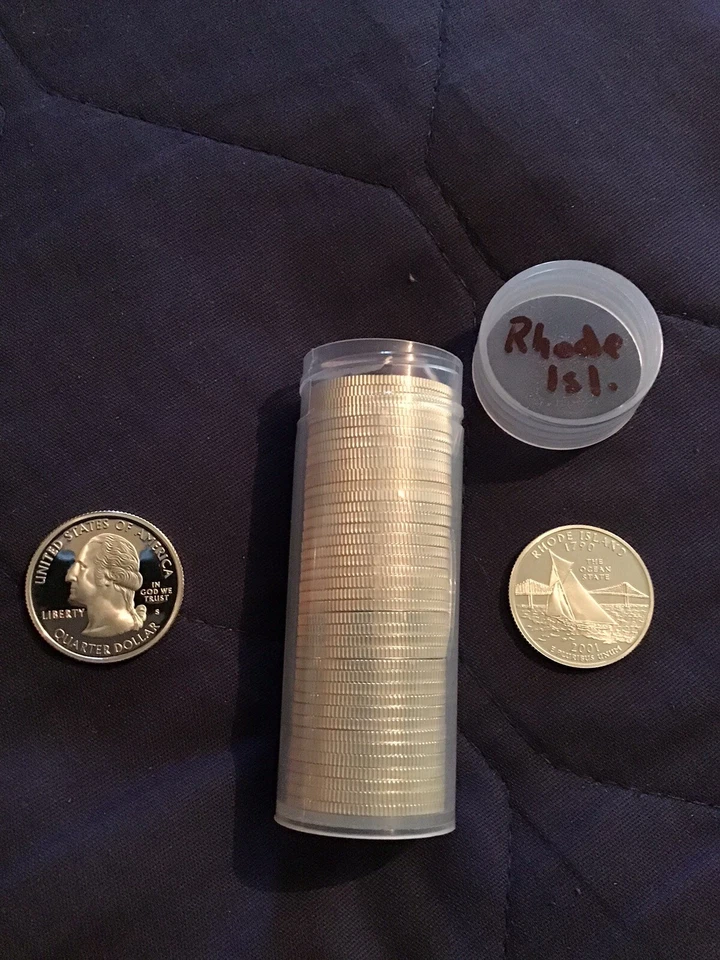 silver proof quarter rolls Rhode Island - Image 1 of 1