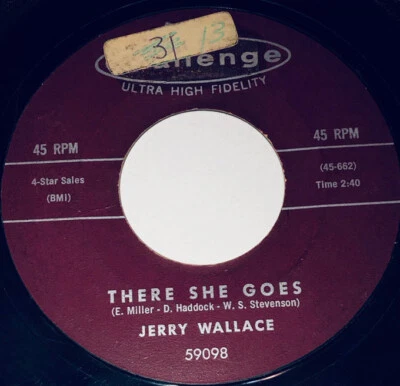 Jerry Wallace There She Goes / Angel On My Shoulder 45 Rpm 7” 23A18 - Image 1 of 3