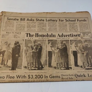 The Honolulu Advertiser March 28, 1963 Queen Elizabeth ll visit - Picture 1 of 8