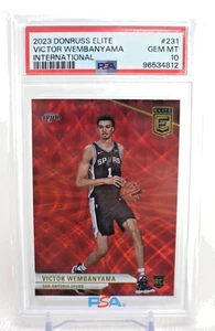 2023 Donruss Elite International Red Victor Wembanyama Rookie PSA 10 Low POP - Picture 1 of 2