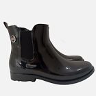 Michael Kors Women's Black Rubber Rain Snow Boots Size 9 M Ankle Booties Mk Logo
