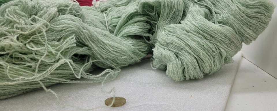 wolle zum stricken Häkelgarn - grün schurwolle 200gr merino strickwolle 1100m - Bild 1 von 4